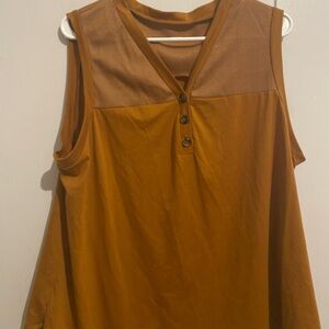 Sleeveless Mustard Top